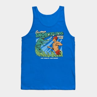 Retro Swamp Snorkeling Social Club // Funny Alligator Snorkel Tank Top